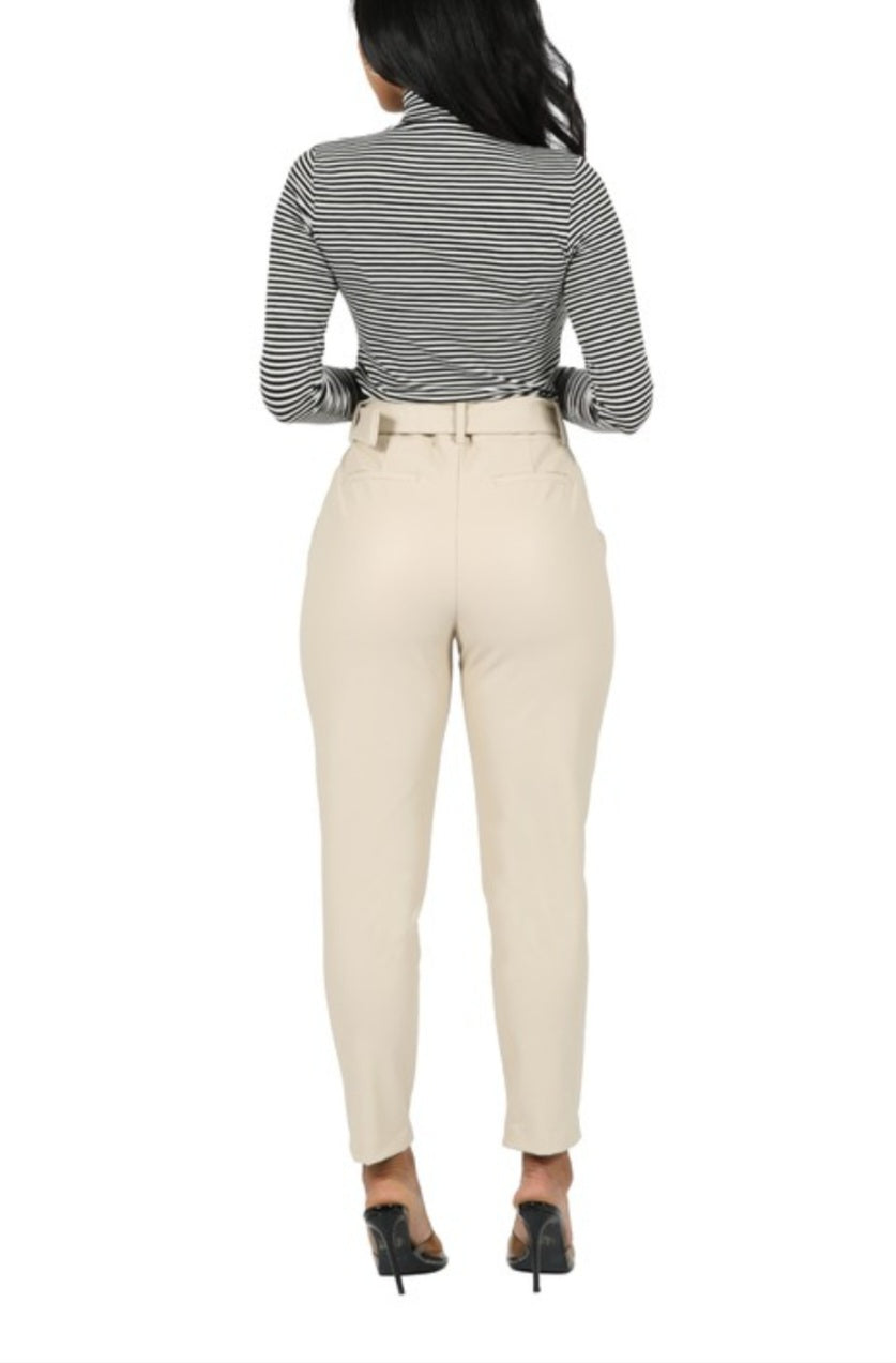 Sandy Belted Trouser